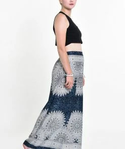 HaremPants.com Women's Marble Mandalas Palazzo Style Harem Pants In Indigo