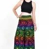 HaremPants.com Women's Rainbow Elephant Palazzo Style Elephant Pants In Green