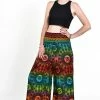 HaremPants.com Women's Rainbow Elephant Palazzo Style Elephant Pants In Orange