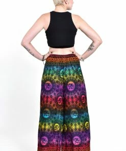 HaremPants.com Women's Rainbow Elephant Palazzo Style Elephant Pants In Purple
