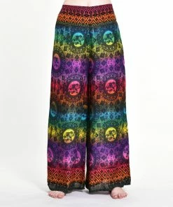 HaremPants.com Women's Rainbow Elephant Palazzo Style Elephant Pants In Purple