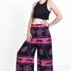 HaremPants.com Turtle Print Palazzo Style Harem Pants In Pink Women's