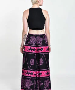 HaremPants.com Turtle Print Palazzo Style Harem Pants In Pink Women's