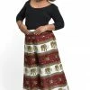 HaremPants.com Women's Plus Size Elephant Bliss Palazzo Style Elephant Pants In Red