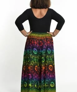 HaremPants.com Plus Size Rainbow Elephant Palazzo Style Elephant Pants In Green Women's