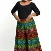 HaremPants.com Women's Plus Size Rainbow Elephant Palazzo Style Elephant Pants In Orange