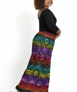 HaremPants.com Women's Plus Size Rainbow Elephant Palazzo Style Elephant Pants In Purple
