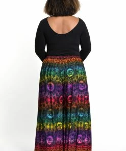 HaremPants.com Women's Plus Size Rainbow Elephant Palazzo Style Elephant Pants In Purple