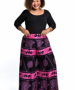 HaremPants.com Women's Plus Size Turtle Print Palazzo Style Harem Pants In Pink
