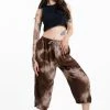 HaremPants.com Women's Drawstring Yoga Massage Cropped Pants In Brown 1 HaremPants.com Women's Drawstring Yoga Massage Cropped Pants In Brown