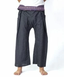 HaremPants.com Unisex Thai Fisherman Pants In Black Men's