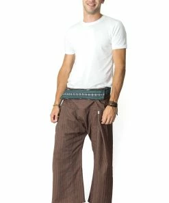 HaremPants.com Men's Unisex Thai Fisherman Pants In Brown