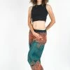 HaremPants.com Geometric Mandalas Women's Harem Pants In Turquoise