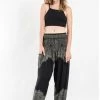 HaremPants.com Floral Mandalas Women's Harem Pants In Black