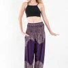HaremPants.com Floral Mandalas Women's Harem Pants In Purple