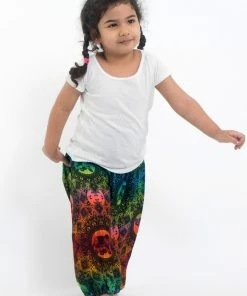 HaremPants.com Summer Super Sale 2022 Rainbow Elephant Kids Elephant Pants In Orange