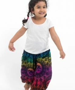 HaremPants.com Rainbow Elephant Kids Elephant Pants In Purple High Cut