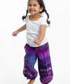 HaremPants.com Tribal Chakras Kids Harem Pants In Purple
