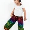 HaremPants.com Rainbow Elephant Kids Elephant Pants In Green High Cut