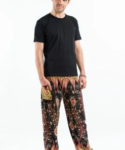 HaremPants.com Peacock Paisley Men's Harem Pants In Black 7 HaremPants.com Peacock Paisley Men's Harem Pants In Black