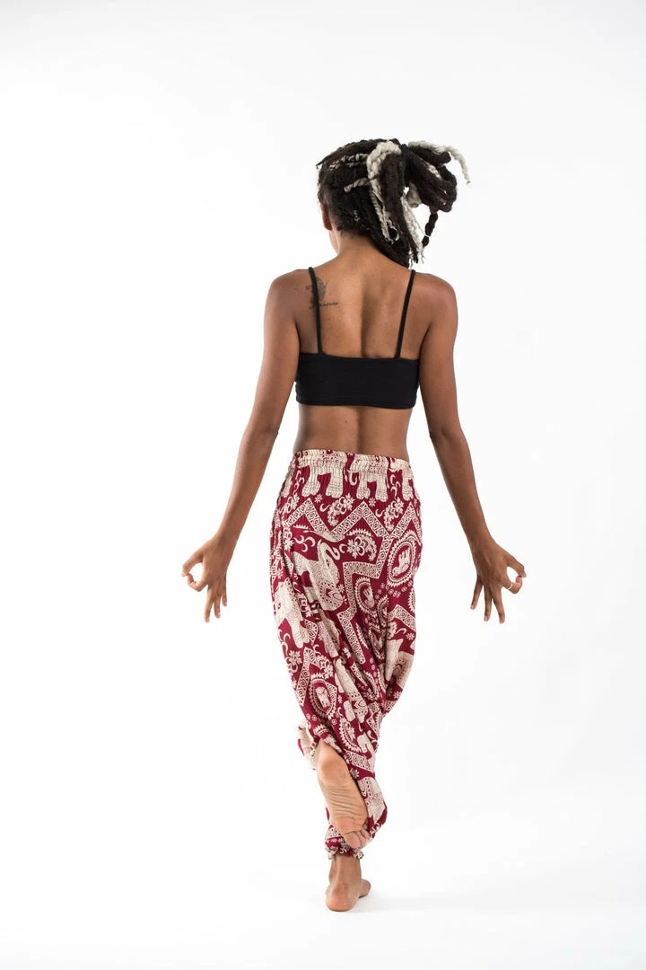 HaremPants.com Imperial Elephant Jumpsuit Elephant Pants In Red 6 HaremPants.com Imperial Elephant Jumpsuit Elephant Pants In Red