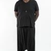 HaremPants.com Plus Size Solid Color Drop Crotch Men's Harem Pants In Black