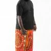 HaremPants.com Plus Size Tribal Chakras Drop Crotch Men's Harem Pants In Orange