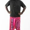 HaremPants.com Plus Size Tribal Chakras Drop Crotch Men's Harem Pants In Pink