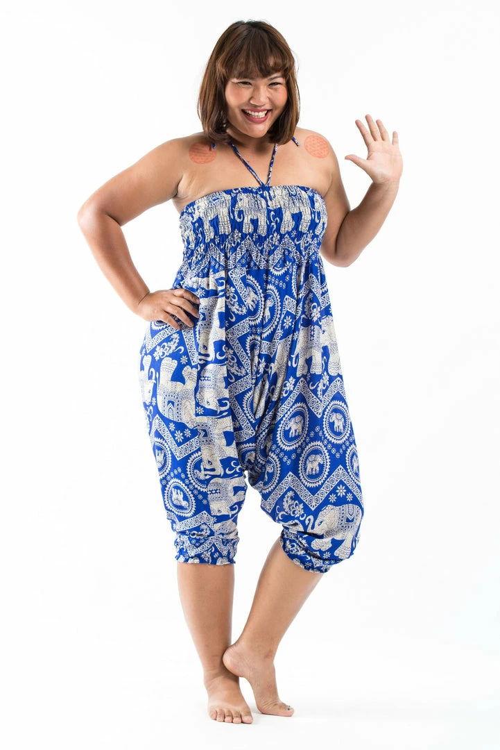 HaremPants.com Plus Size Imperial Elephant Drop Crotch Women's Elephant Pants In Blue 7 HaremPants.com Plus Size Imperial Elephant Drop Crotch Women's Elephant Pants In Blue
