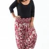 HaremPants.com Plus Size Imperial Elephant Drop Crotch Women's Elephant Pants In Red