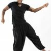 HaremPants.com Genie Men's Cotton Harem Pants In Black