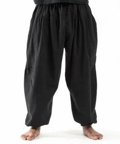 HaremPants.com Genie Men's Cotton Harem Pants In Black