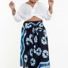 HaremPants.com Women's Plus Size Tie Dye Handkerchief Midi Skirt In Indigo