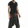 HaremPants.com Japanese Print Hill Tribe Drawstring Men's Harem Pants With Ankle Straps