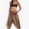 HaremPants.com Seigaiha Wave Print Hill Tribe Drawstring Women's Harem Pants With Ankle Straps