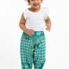 HaremPants.com Hill Tribe Elephant Kids Elephant Pants In Turquoise Low Cut