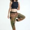HaremPants.com Geometric Mandalas Women's Harem Pants In Olive