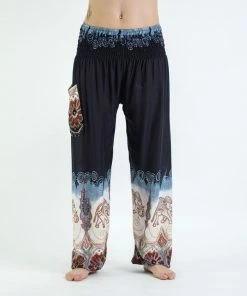 HaremPants.com Solid Top Elephant Women's Elephant Pants In Black