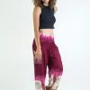 HaremPants.com Solid Top Elephant Women's Elephant Pants In Magenta