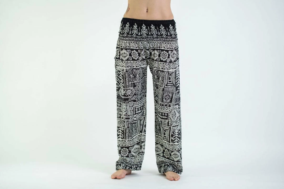 HaremPants.com Tribal Prints Women's Harem Pants In Black 4 HaremPants.com Tribal Prints Women's Harem Pants In Black