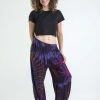 HaremPants.com Tie Dye Cotton Women Harem Pants In Purple Women's