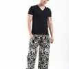 HaremPants.com Imperial Elephant Men's Elephant Pants In Black