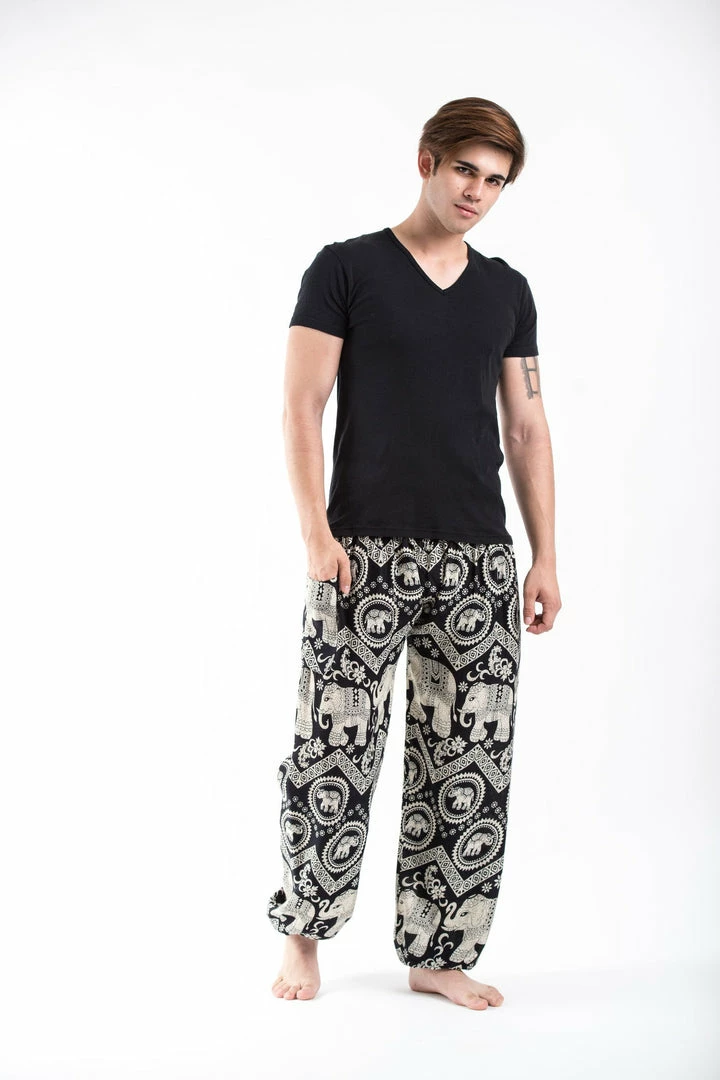 HaremPants.com Imperial Elephant Men's Elephant Pants In Black 3 HaremPants.com Imperial Elephant Men's Elephant Pants In Black