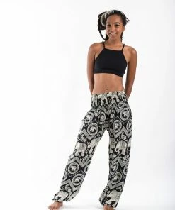 HaremPants.com Imperial Elephant Women's Elephant Pants In Black