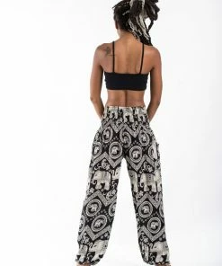 HaremPants.com Imperial Elephant Women's Elephant Pants In Black