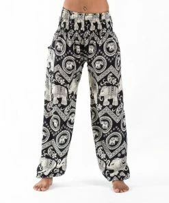 HaremPants.com Imperial Elephant Women's Elephant Pants In Black