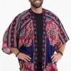 HaremPants.com Peony Mandalas Kimono Cardigan In Indigo Women's