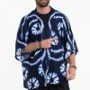 HaremPants.com Tie Dye Kimono Cardigan In Indigo Women's