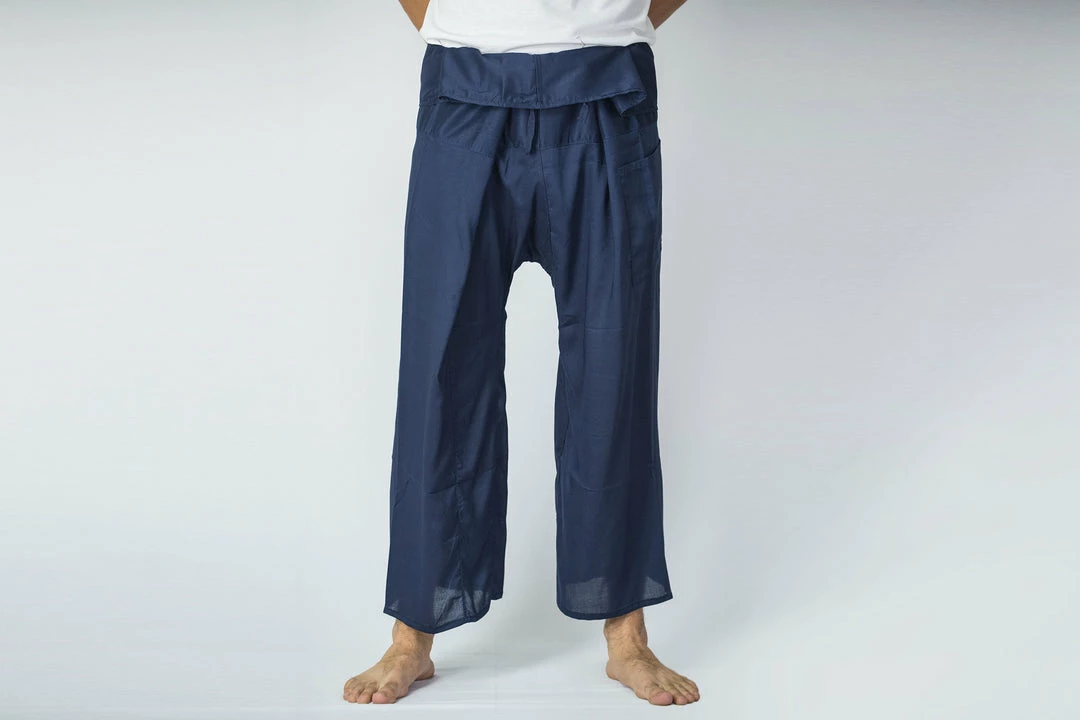 HaremPants.com Men's Unisex Thai Fisherman Pants In Steel 4 HaremPants.com Men's Unisex Thai Fisherman Pants In Steel