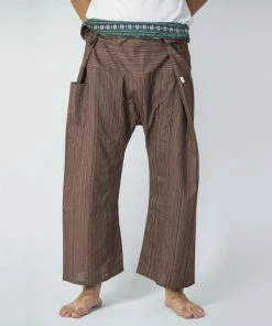 HaremPants.com Men's Unisex Thai Fisherman Pants In Brown